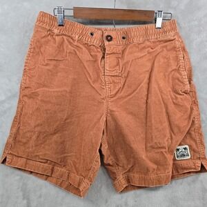 Howler Bros Corduroy Shorts Mens 34 Rust Orange Horizon Hybrid Stretch